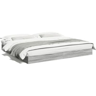 vidaXL Bed Frame Grey Sonoma 180x200 cm - Bed Frame vidaXL Bed Frame Grey Sonoma 180x200 cm - Bed Frame