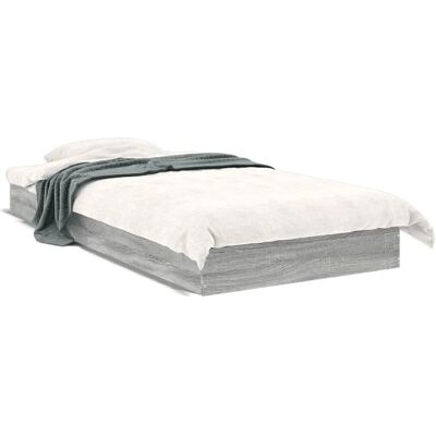 vidaXL Bettgestell - Holzwerkstoff - grau Sonoma - 75x190 cm - Bettgestell vidaXL Bettgestell - Holzwerkstoff - grau Sonoma - 75x190 cm - Bettgestell