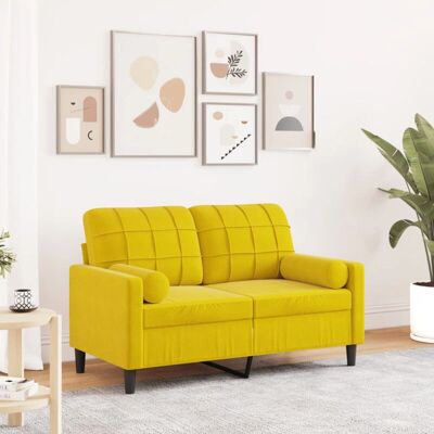Vidaxl - Canapé en velours avec coussins - 120cm - Publicité Vidaxl - Canapé en velours avec coussins - 120cm - Publicité