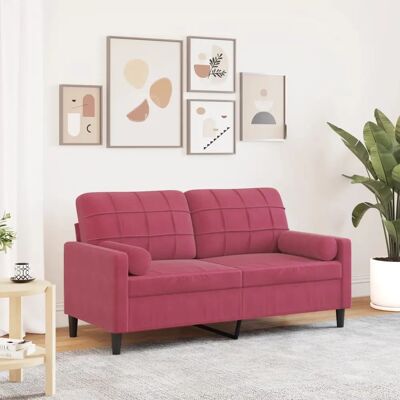 Vidaxl Modèle 713409 Canapé 2 Places Velours Rouge - Mobilier - Publicité Vidaxl Modèle 713409 Canapé 2 Places Velours Rouge - Mobilier - Publicité