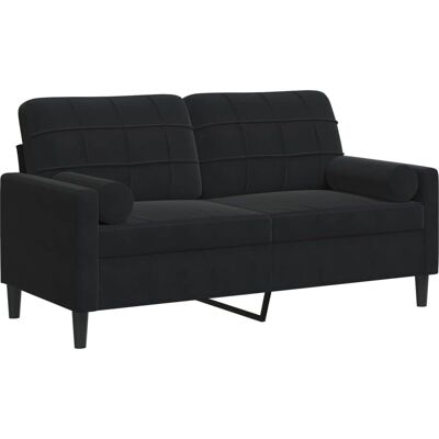 vidaXL 2-personers sofa med puder - Fløjl vidaXL 2-personers sofa med puder - Fløjl
