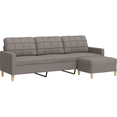 Sofá moderno de 3 plazas con taburete - Muebles para sala Sofá moderno de 3 plazas con taburete - Muebles para sala