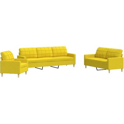 Ensemble de Mobilier de Salon VidaXL - Jaune Clair - Publicité Ensemble de Mobilier de Salon VidaXL - Jaune Clair - Publicité