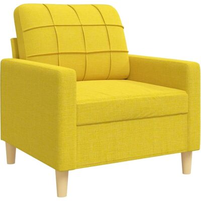 Conjunto de Sofás VidaXL - 4 Piezas con Reposapiés y Cojines - Amarillo Conjunto de Sofás VidaXL - 4 Piezas con Reposapiés y Cojines - Amarillo