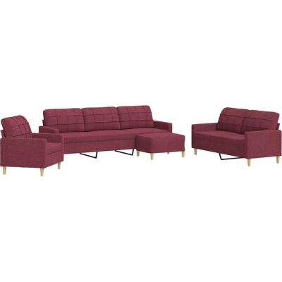 Juego de muebles para sala VidaXL 3278317 - Rojo Juego de muebles para sala VidaXL 3278317 - Rojo