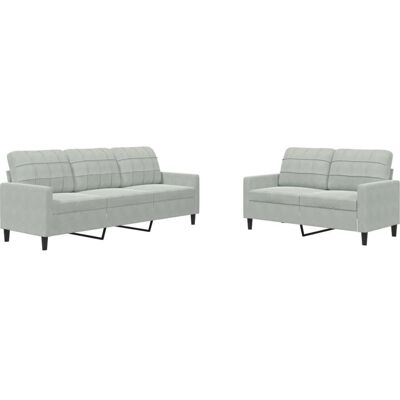 Ensemble de Mobilier de Salon VidaXL - Gris - Publicité Ensemble de Mobilier de Salon VidaXL - Gris - Publicité