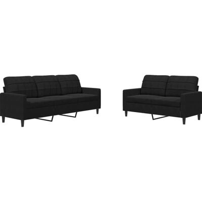 vidaXL Ensemble de Mobilier pour Salon - Noir - Publicité vidaXL Ensemble de Mobilier pour Salon - Noir - Publicité
