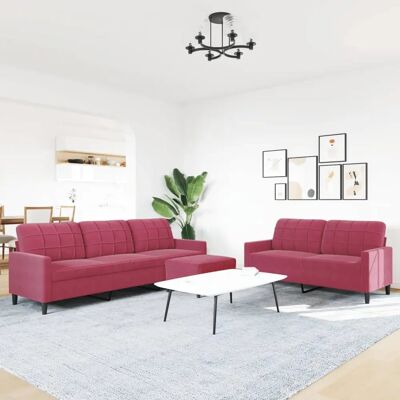 vidaXL Samtsofa 3-teilig - Lounge, Lesen, TV vidaXL Samtsofa 3-teilig - Lounge, Lesen, TV