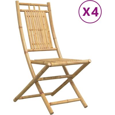 vidaXL Gartenstühle - Bambus - Klappbar - 6 Stück vidaXL Gartenstühle - Bambus - Klappbar - 6 Stück