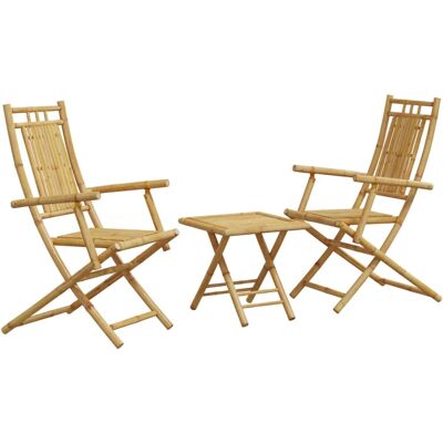 vidaXL Gartenmöbel-Set - Bambus Bistro Set, 3 Stück vidaXL Gartenmöbel-Set - Bambus Bistro Set, 3 Stück