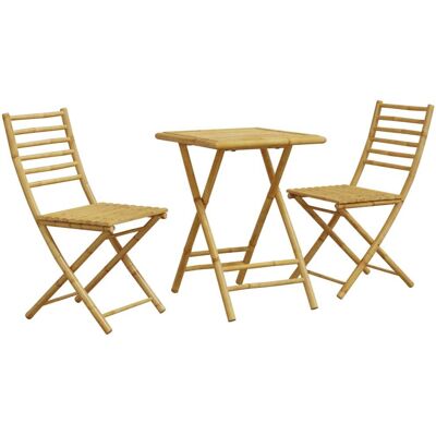 vidaXL Gartenmöbelset - Langlebiger Bambus, Faltbar, Stabil vidaXL Gartenmöbelset - Langlebiger Bambus, Faltbar, Stabil