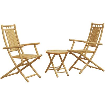 vidaXL Gartenmöbel-Set - Robustes Bambus, Klappbar vidaXL Gartenmöbel-Set - Robustes Bambus, Klappbar