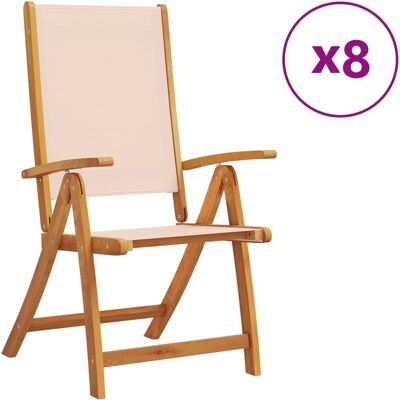vidaXL Gartensessel 8 Stk. Klappbar Massivholz Akazie - Gartenmöbel vidaXL Gartensessel 8 Stk. Klappbar Massivholz Akazie - Gartenmöbel