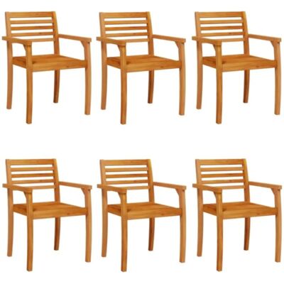 vidaXL Gartensessel 6 Stück Massivholz Akazie - Gartenstühle vidaXL Gartensessel 6 Stück Massivholz Akazie - Gartenstühle
