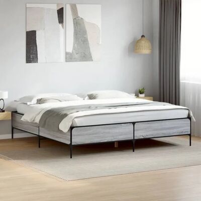 vidaXL Harmaa Sonoma Sänkykehys 180x200 cm - Sängin Tyyppi vidaXL Harmaa Sonoma Sänkykehys 180x200 cm - Sängin Tyyppi