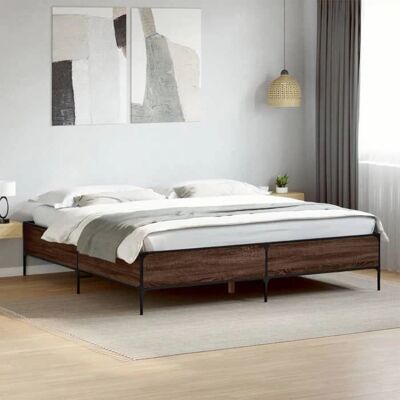vidaXL Ruskea Tammisänky - 180x200 cm, Vakaa & Tyylikäs vidaXL Ruskea Tammisänky - 180x200 cm, Vakaa & Tyylikäs