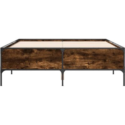 vidaXL Bed Frame Smoked Oak 120x200 cm - Bed Frame vidaXL Bed Frame Smoked Oak 120x200 cm - Bed Frame