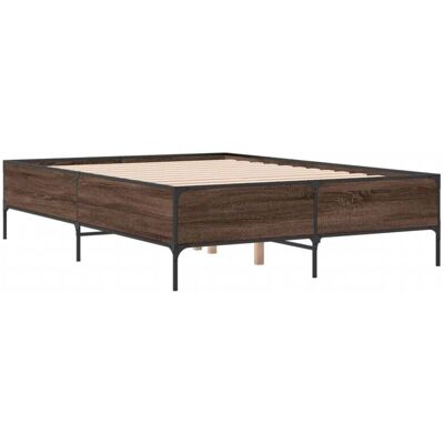 vidaXL Bettgestell Braun Eichen-Optik - 140x190 cm Support - Bettart vidaXL Bettgestell Braun Eichen-Optik - 140x190 cm Support - Bettart