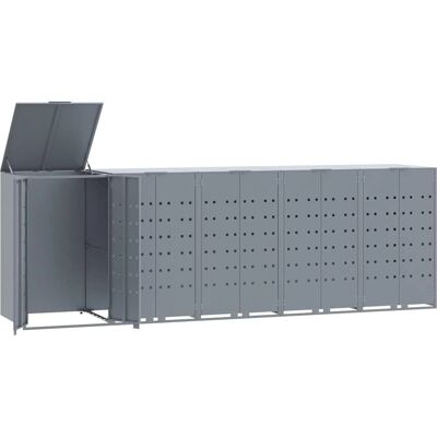 VidaXL Containerberging pour 5 containers - Gris - Publicité VidaXL Containerberging pour 5 containers - Gris - Publicité