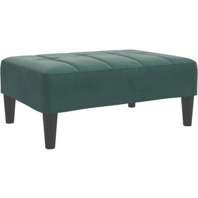 Pouf en Velours Vert Foncé - Repose-pieds - Publicité Pouf en Velours Vert Foncé - Repose-pieds - Publicité