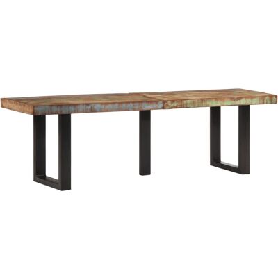vidaXL 160 cm Bank aus recyceltem Holz und Stahl - Industrieller Stil vidaXL 160 cm Bank aus recyceltem Holz und Stahl - Industrieller Stil