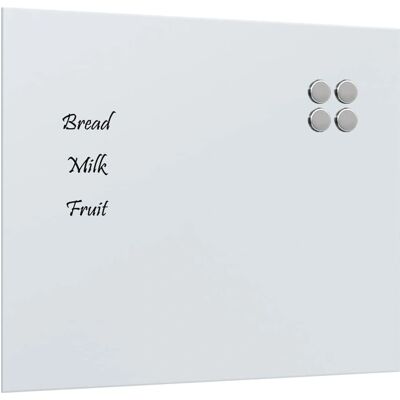 vidaXL Wit 60x50cm Magnetisch Wandbord met Gekleurd Glas vidaXL Wit 60x50cm Magnetisch Wandbord met Gekleurd Glas