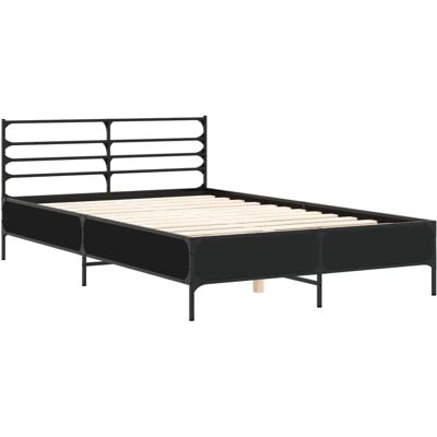 vidaXL Bettgestell - Schwarz - 135x190 cm - Bettgestell vidaXL Bettgestell - Schwarz - 135x190 cm - Bettgestell