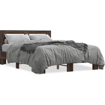 vidaXL Bettgestell 3280111 - Braune Eiche - 120x200 cm vidaXL Bettgestell 3280111 - Braune Eiche - 120x200 cm
