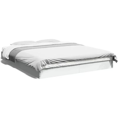 vidaXL Bedframe Wit - Ondersteuninglatten, Modern Ontwerp - Bedtype vidaXL Bedframe Wit - Ondersteuninglatten, Modern Ontwerp - Bedtype