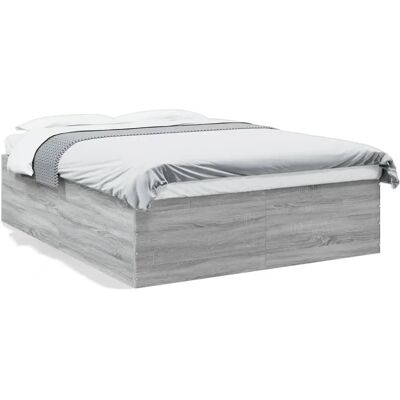 vidaXL Bed Frame Grijs Sonoma 160x200 cm - Bed Frame vidaXL Bed Frame Grijs Sonoma 160x200 cm - Bed Frame