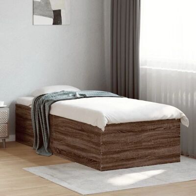 vidaXL Bettgestell Braun Eiche 90x200 cm - Bettgestell vidaXL Bettgestell Braun Eiche 90x200 cm - Bettgestell