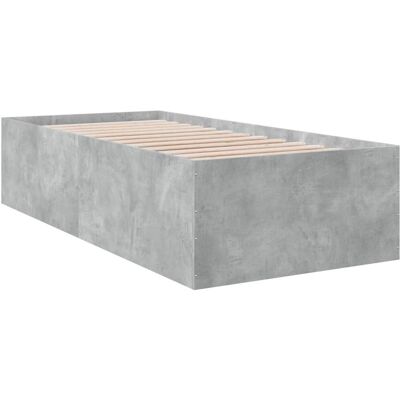 vidaXL Bed Frame Betongrijs 75x190 - Bedframe vidaXL Bed Frame Betongrijs 75x190 - Bedframe