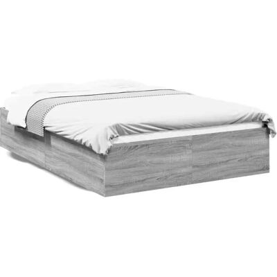 vidaXL Sonoma Harmaa Sängynrunko - Tukee 120x190 cm patjoja vidaXL Sonoma Harmaa Sängynrunko - Tukee 120x190 cm patjoja