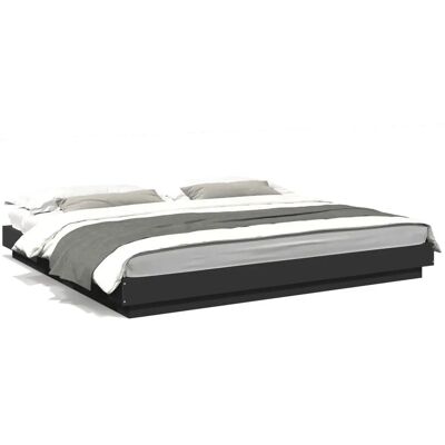 vidaXL Schwarzes LED-Bettgestell 180x200cm - Bett mit Lichtern vidaXL Schwarzes LED-Bettgestell 180x200cm - Bett mit Lichtern