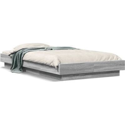vidaXL Graues Sonoma Bettgestell - Unterstützung für 100x200 cm Matratze vidaXL Graues Sonoma Bettgestell - Unterstützung für 100x200 cm Matratze