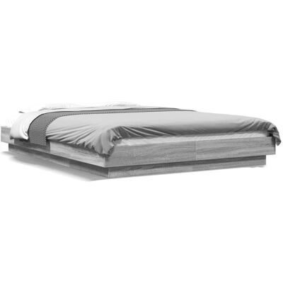 vidaXL Bettgestell Sonoma-Grau 135x190 cm - Bettgestell vidaXL Bettgestell Sonoma-Grau 135x190 cm - Bettgestell