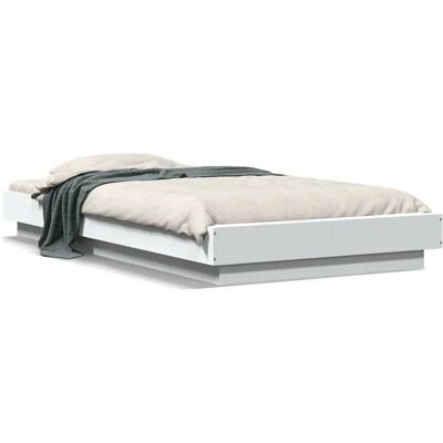 vidaXL Weißes Bettgestell 75x190cm - Bettgestell vidaXL Weißes Bettgestell 75x190cm - Bettgestell