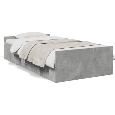 VidaXL Bettgestell mit Schubladen - Modern Grau 75x190cm VidaXL Bettgestell mit Schubladen - Modern Grau 75x190cm