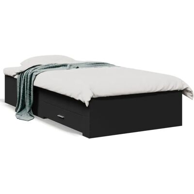 vidaXL Bettgestell mit Schubladen - Modern Schwarz 75x190cm - Bettgestell vidaXL Bettgestell mit Schubladen - Modern Schwarz 75x190cm - Bettgestell