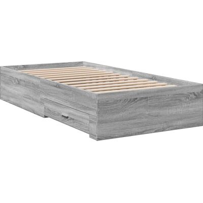 vidaXL Bettgestell mit Schubladen - Modernes Grau Sonoma 75x190 cm vidaXL Bettgestell mit Schubladen - Modernes Grau Sonoma 75x190 cm