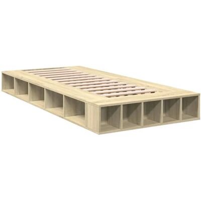 vidaXL Bettgestell Sonoma Eiche - Unterstützung 90x200 cm - Bettbasis - Braun Eiche - Bettgestell vidaXL Bettgestell Sonoma Eiche - Unterstützung 90x200 cm - Bettbasis - Braun Eiche - Bettgestell