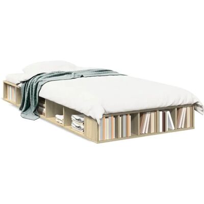 vidaXL Bed Frame Sonoma Oak - Single - Bed Frame vidaXL Bed Frame Sonoma Oak - Single - Bed Frame