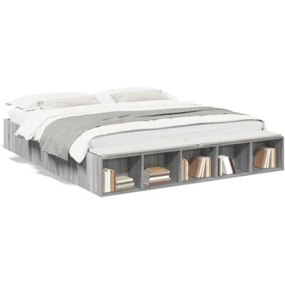vidaXL 3280543 Bettgestell - Braun Eichen-Optik - 200x200 cm - Bed Frame vidaXL 3280543 Bettgestell - Braun Eichen-Optik - 200x200 cm - Bed Frame