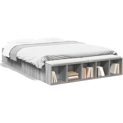 vidaXL Bettgestell Braun Eichen-Optik Holzwerkstoff 150 x - Bettgestell vidaXL Bettgestell Braun Eichen-Optik Holzwerkstoff 150 x - Bettgestell