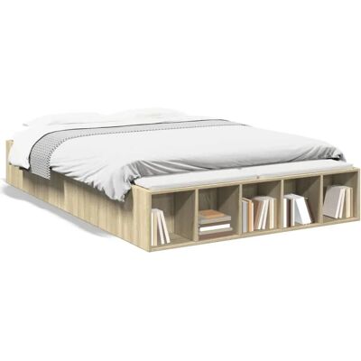 vidaXL Bettgestell Sonoma Eiche - Modern, Stabil, 120x200 cm vidaXL Bettgestell Sonoma Eiche - Modern, Stabil, 120x200 cm