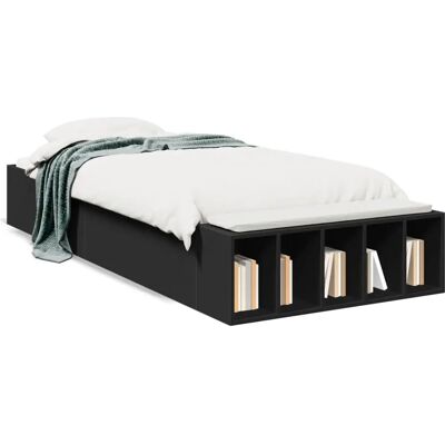 vidaXL Sänkykehys 3280588 - Puu - Musta - 135x190 cm vidaXL Sänkykehys 3280588 - Puu - Musta - 135x190 cm