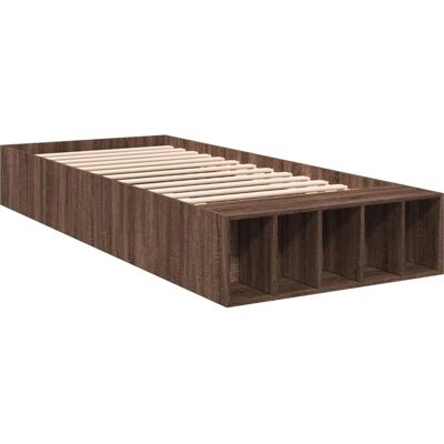 vidaXL Bed Frame Bruine Eik 90x190 cm - Bed vidaXL Bed Frame Bruine Eik 90x190 cm - Bed