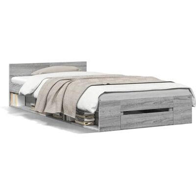 vidaXL Bed Frame met Laden - Bed Frame - Grijs Sonoma vidaXL Bed Frame met Laden - Bed Frame - Grijs Sonoma