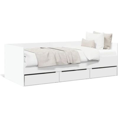 vidaXL 3280825 White Sofa Bed with Drawers vidaXL 3280825 White Sofa Bed with Drawers