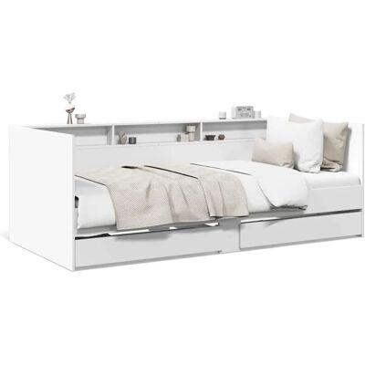 vidaXL Lit de repos avec tiroirs Blanc - Canapé-Lit - Publicité vidaXL Lit de repos avec tiroirs Blanc - Canapé-Lit - Publicité